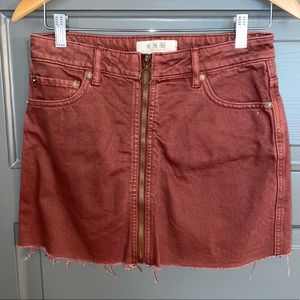 Free people zip it up mini skirt